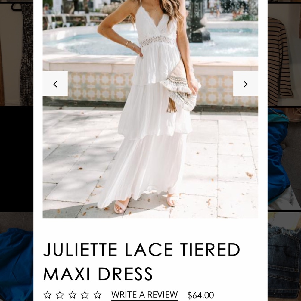 Vici Collection Juliette Lace Tiered Maxi Dress